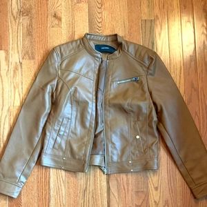 Vero Moda Faux Leather Cognac Jacket Large NWT